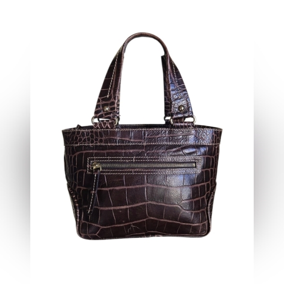 Dooney & Bourke Chocolate Croc-Embossed Medium Tote - Picture 4 of 16